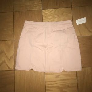 Pink Scalloped Mini Skirt